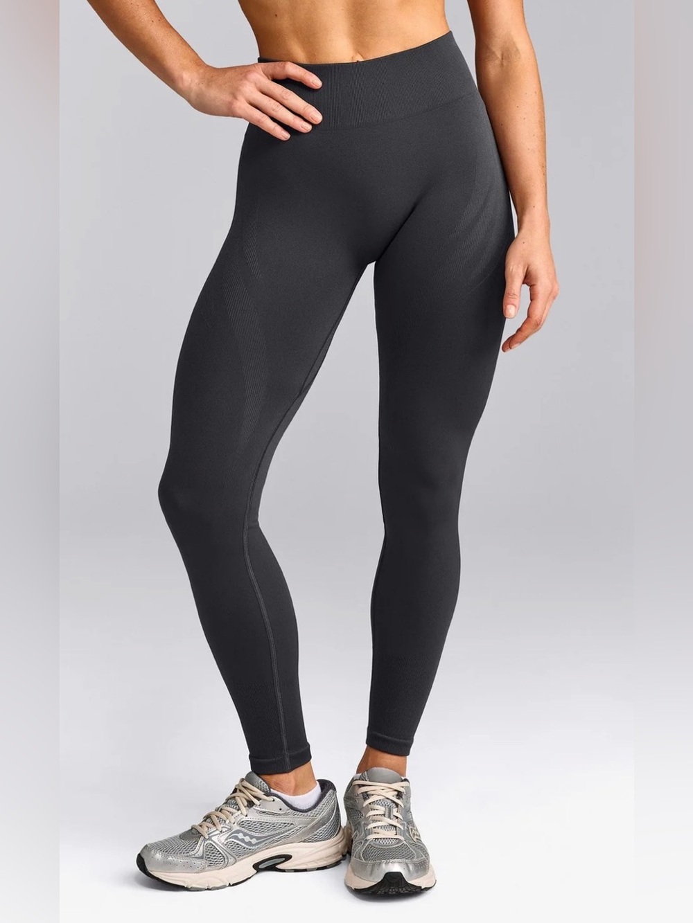 Oner Active EnhanceLift Mid Rise Gray Leggings in XL/Short Length
